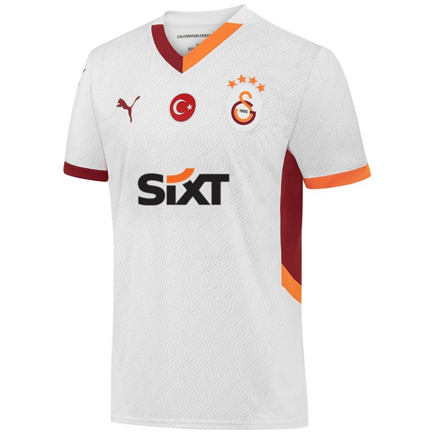 Dames Kaan Ayhan #23 Wit Geel Rood Uitshirt Uittenue 2024/25 T-Shirt