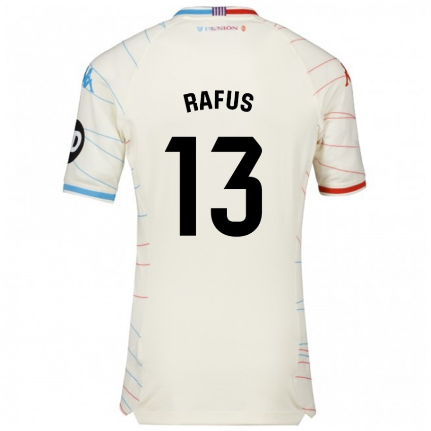 Dames Arnau Rafus #13 Wit Rood Blauw Uitshirt Uittenue 2024/25 T-Shirt