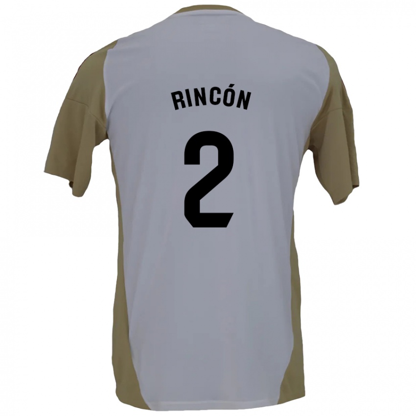 Dames Hugo Rincón #2 Bruin Wit Uitshirt Uittenue 2024/25 T-Shirt