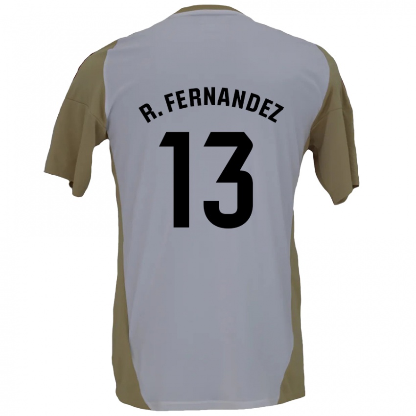 Dames Raúl Fernández #13 Bruin Wit Uitshirt Uittenue 2024/25 T-Shirt