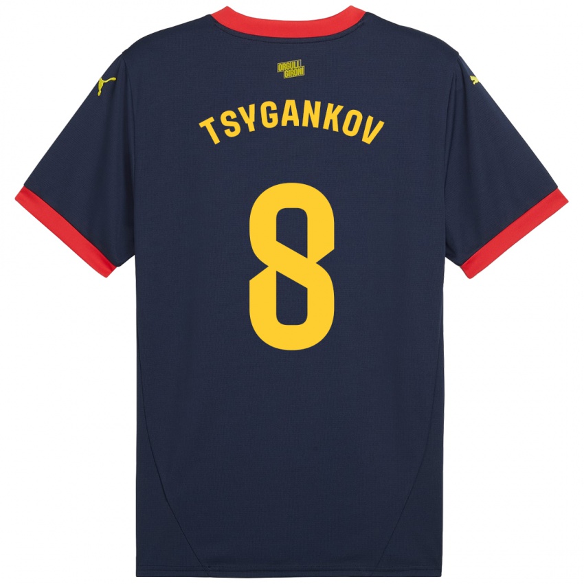 Dames Viktor Tsygankov #8 Marineblauw Uitshirt Uittenue 2024/25 T-Shirt