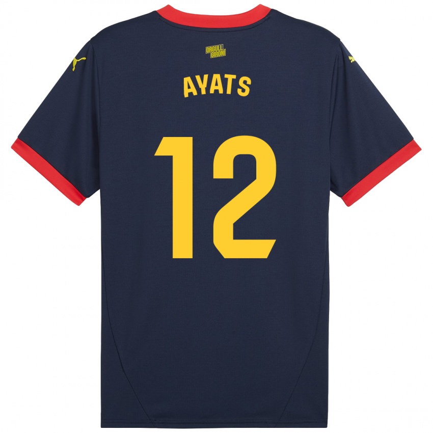 Dames Mònica Ayats #12 Marineblauw Uitshirt Uittenue 2024/25 T-Shirt