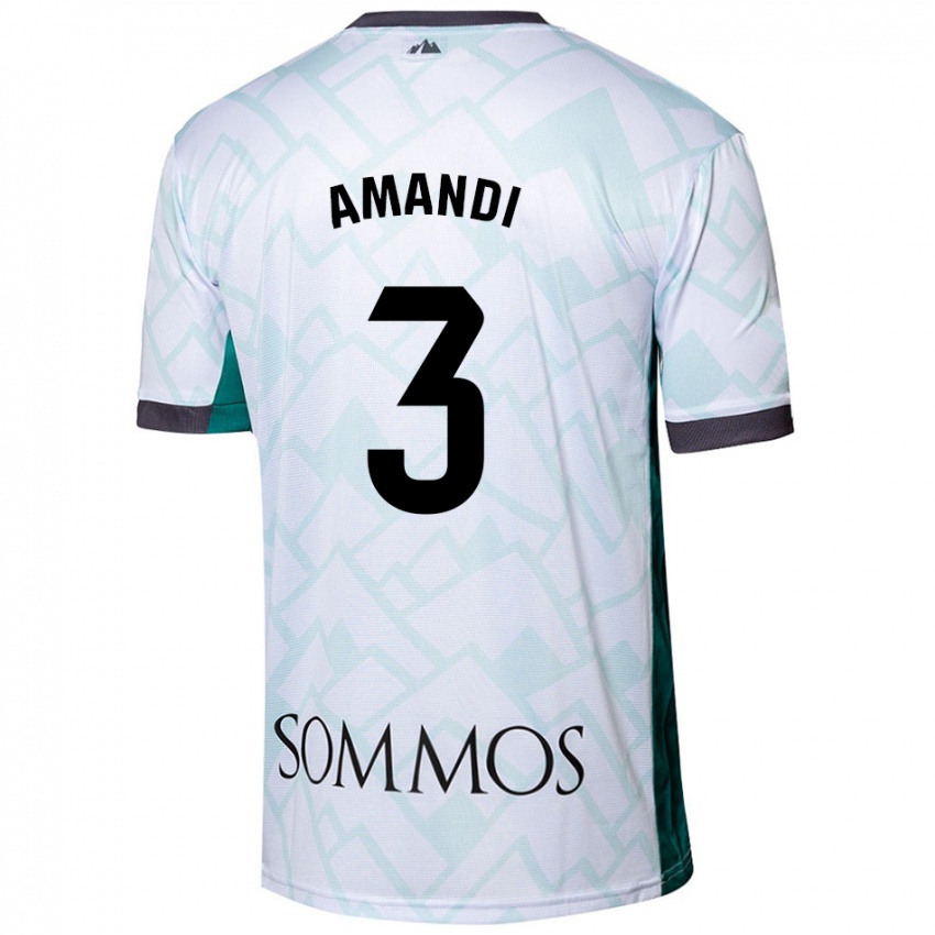 Dames Iván Amandi #3 Wit Groen Uitshirt Uittenue 2024/25 T-Shirt