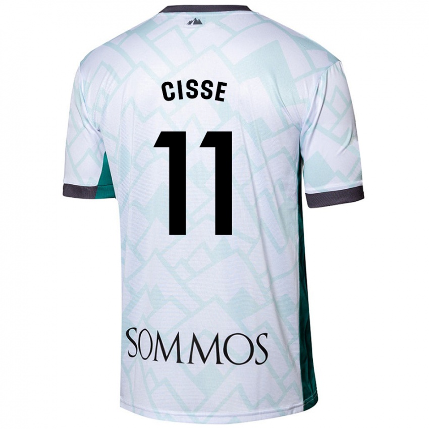 Dames Bakary Cissé #11 Wit Groen Uitshirt Uittenue 2024/25 T-Shirt