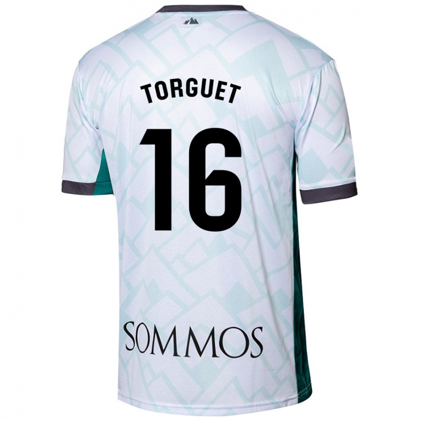 Dames Miguel Torguet #16 Wit Groen Uitshirt Uittenue 2024/25 T-Shirt