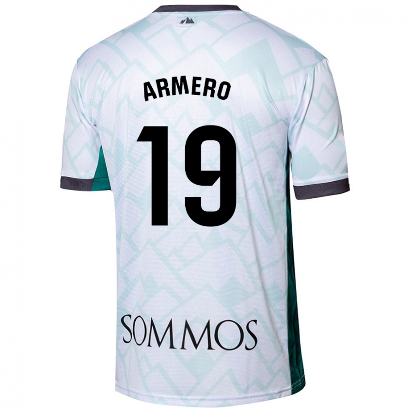 Dames Sergi Armero #19 Wit Groen Uitshirt Uittenue 2024/25 T-Shirt