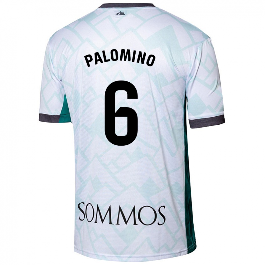 Dames Yolanda Palomino #6 Wit Groen Uitshirt Uittenue 2024/25 T-Shirt