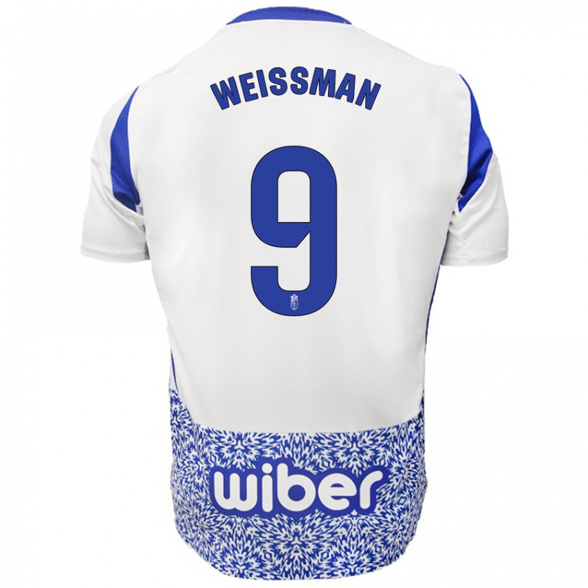 Dames Shon Weissman #9 Wit Blauw Uitshirt Uittenue 2024/25 T-Shirt