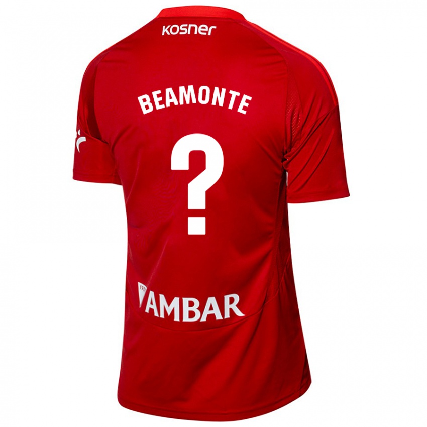 Dames Adrián Beamonte #0 Wit Blauw Uitshirt Uittenue 2024/25 T-Shirt