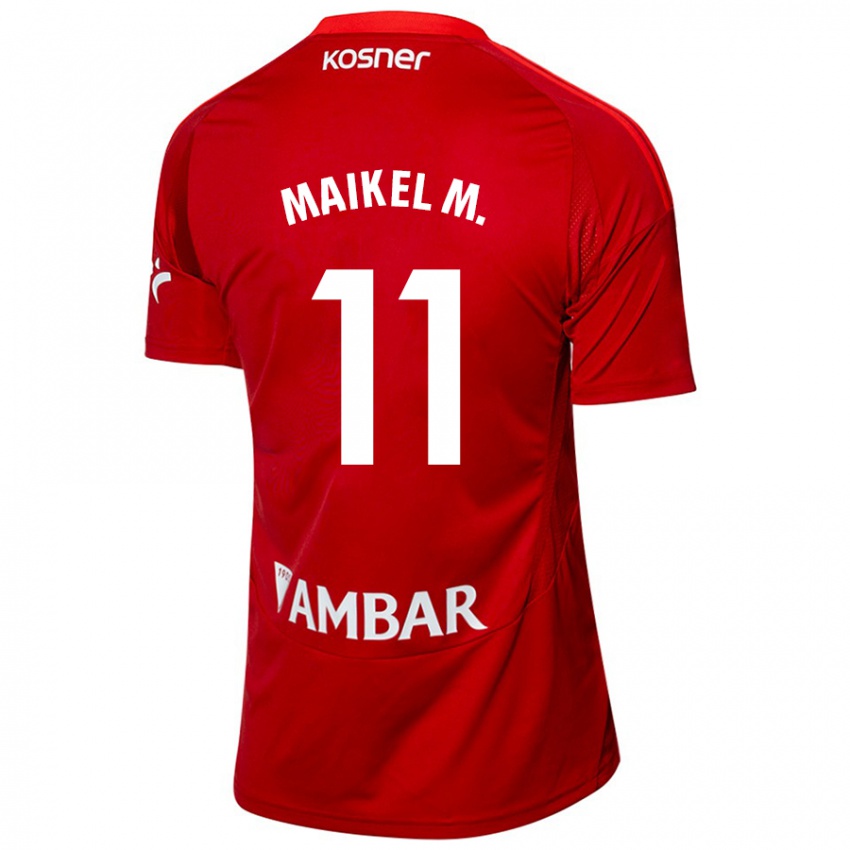 Dames Maikel Mesa #11 Wit Blauw Uitshirt Uittenue 2024/25 T-Shirt