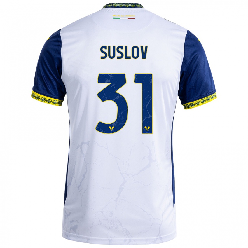 Dames Tomas Suslov #31 Witblauw Uitshirt Uittenue 2024/25 T-Shirt