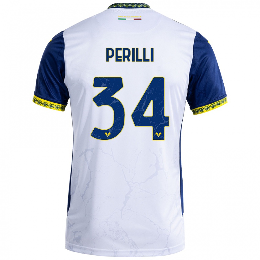 Dames Simone Perilli #34 Witblauw Uitshirt Uittenue 2024/25 T-Shirt