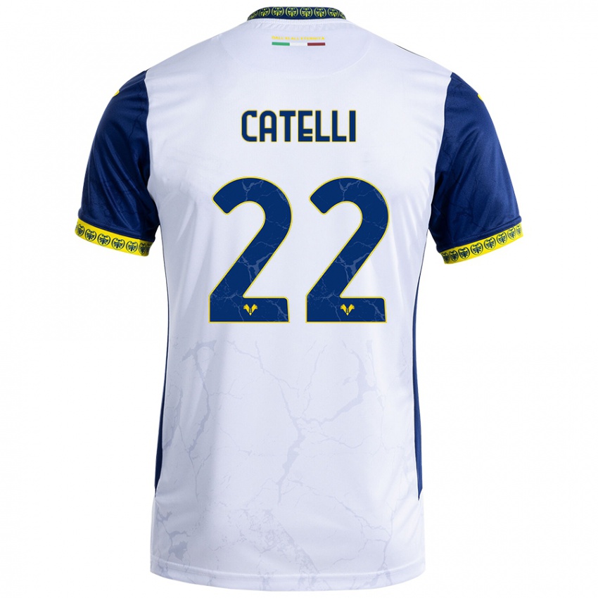 Dames Anna Catelli #22 Witblauw Uitshirt Uittenue 2024/25 T-Shirt