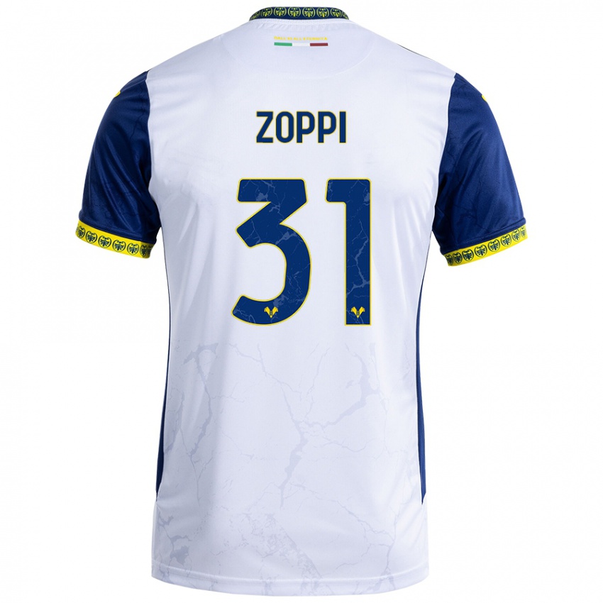 Dames Sofia Zoppi #31 Witblauw Uitshirt Uittenue 2024/25 T-Shirt