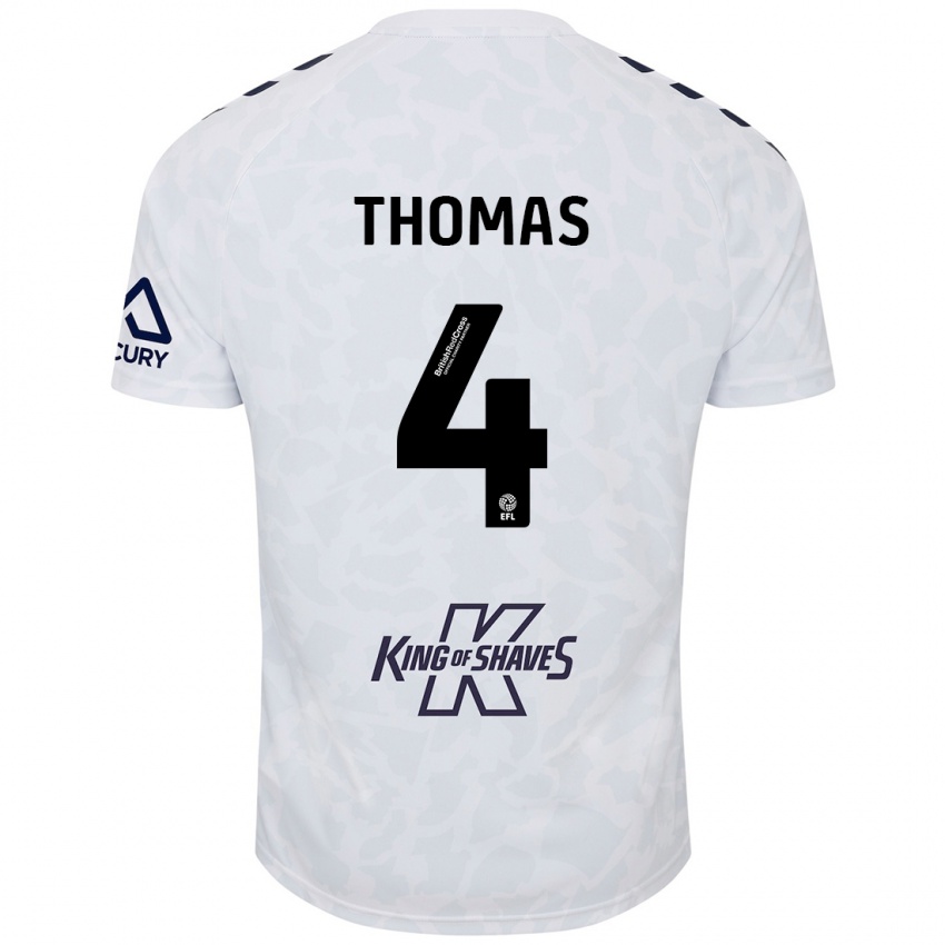 Dames Bobby Thomas #4 Wit Uitshirt Uittenue 2024/25 T-Shirt