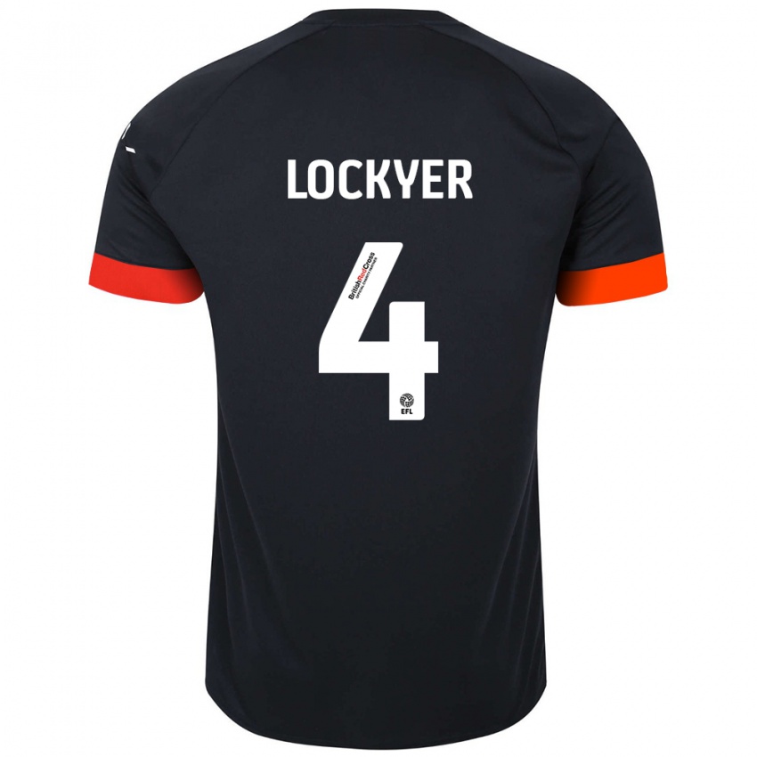 Dames Tom Lockyer #4 Zwart Oranje Uitshirt Uittenue 2024/25 T-Shirt