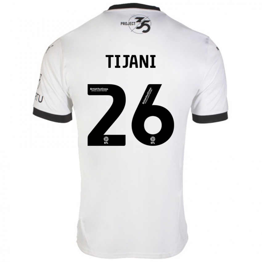 Dames Muhamed Tijani #26 Wit Zwart Uitshirt Uittenue 2024/25 T-Shirt