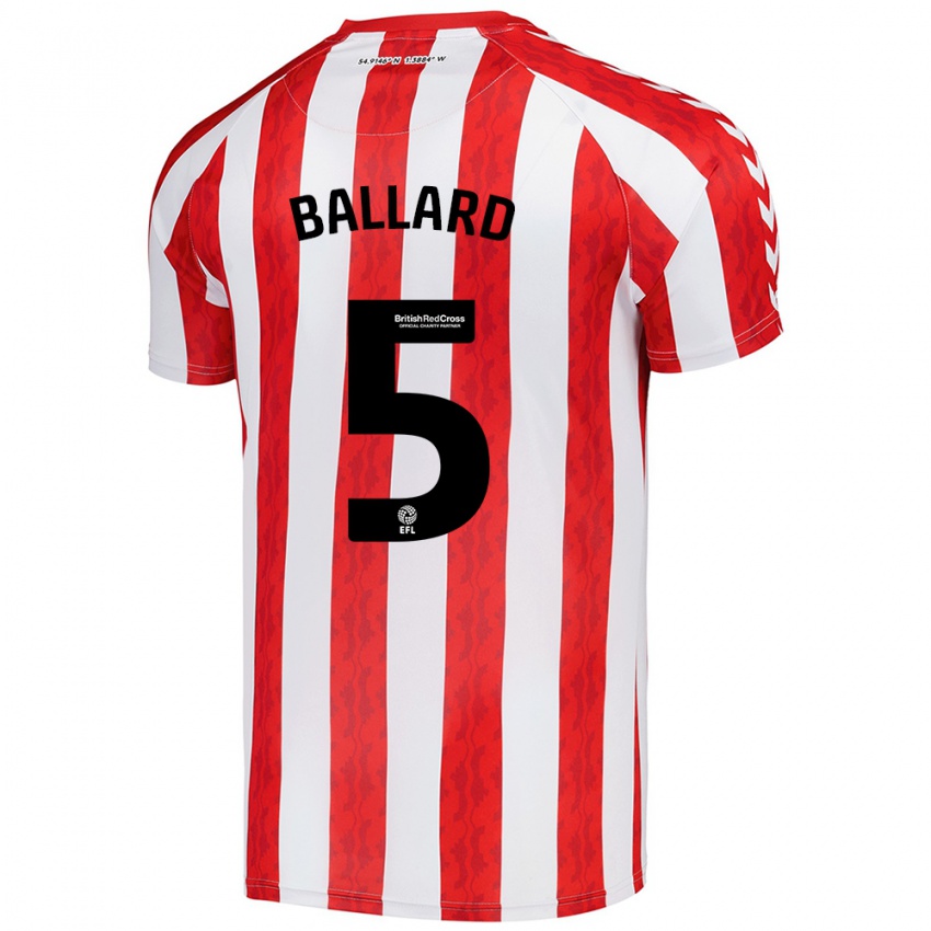 Kinderen Daniel Ballard #5 Rood Wit Thuisshirt Thuistenue 2024/25 T-Shirt