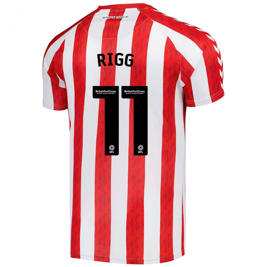 Kinderen Chris Rigg #11 Rood Wit Thuisshirt Thuistenue 2024/25 T-Shirt