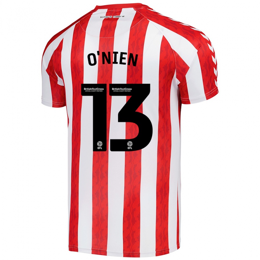 Kinderen Luke O'nien #13 Rood Wit Thuisshirt Thuistenue 2024/25 T-Shirt