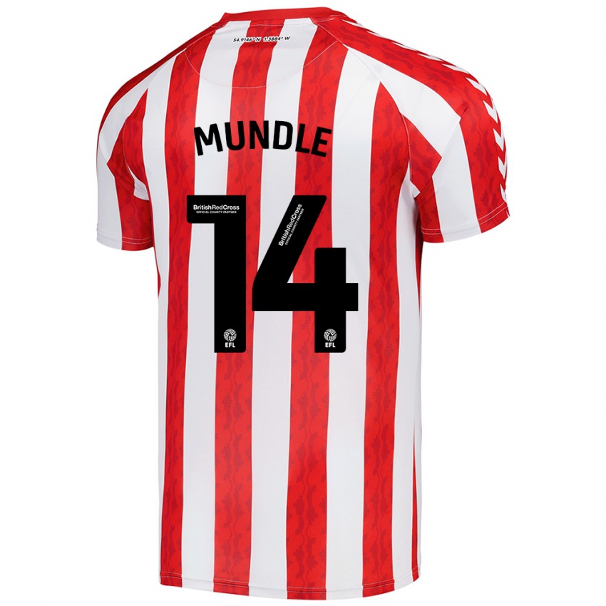 Kinderen Romaine Mundle #14 Rood Wit Thuisshirt Thuistenue 2024/25 T-Shirt