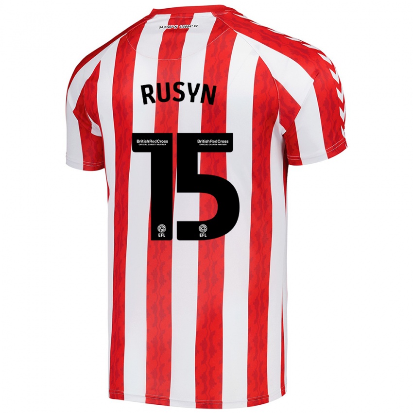 Kinderen Nazariy Rusyn #15 Rood Wit Thuisshirt Thuistenue 2024/25 T-Shirt