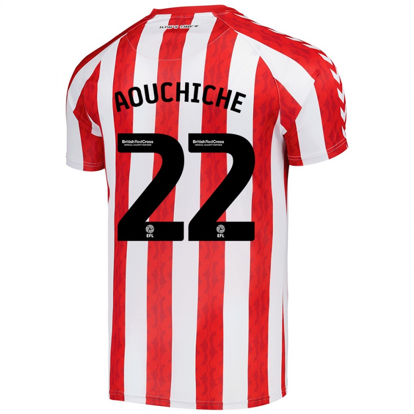 Kinderen Adil Aouchiche #22 Rood Wit Thuisshirt Thuistenue 2024/25 T-Shirt