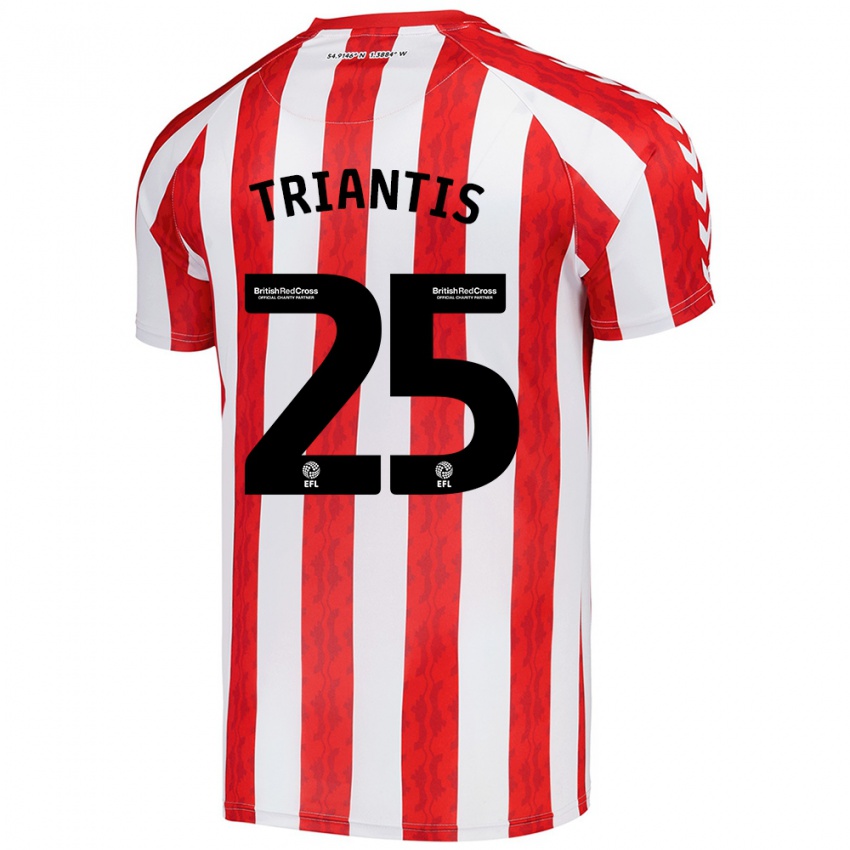 Kinderen Nectarios Triantis #25 Rood Wit Thuisshirt Thuistenue 2024/25 T-Shirt