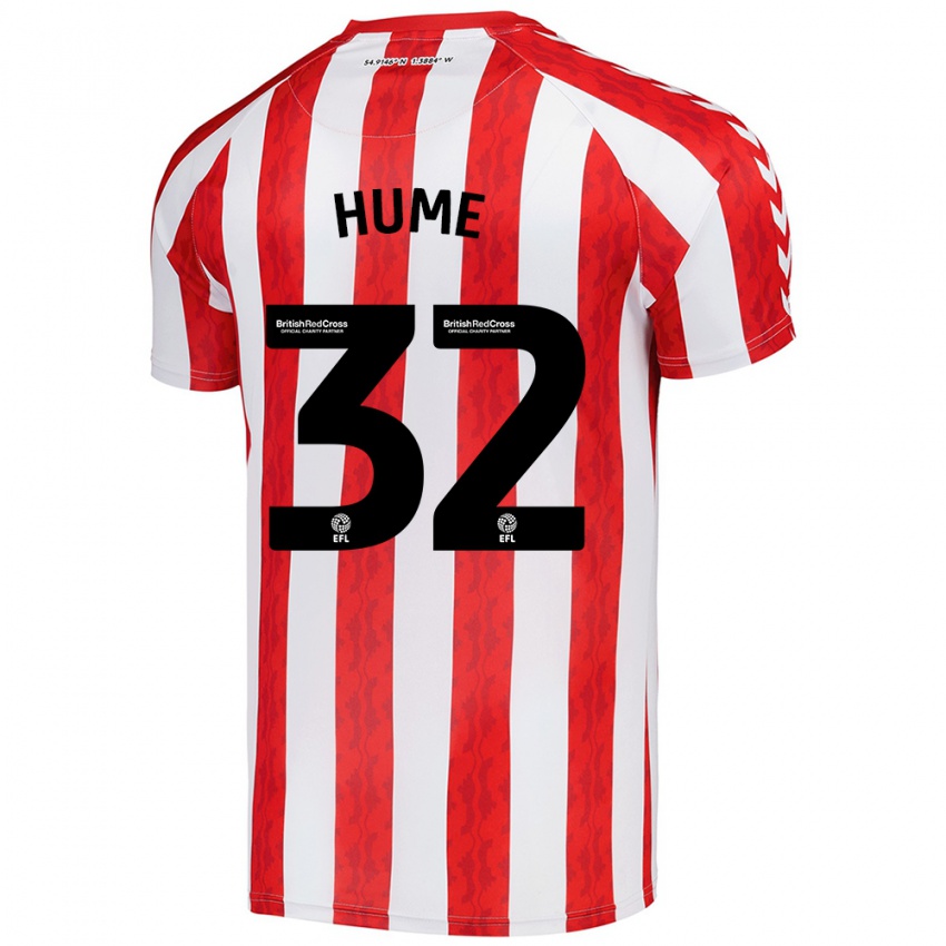 Kinderen Trai Hume #32 Rood Wit Thuisshirt Thuistenue 2024/25 T-Shirt