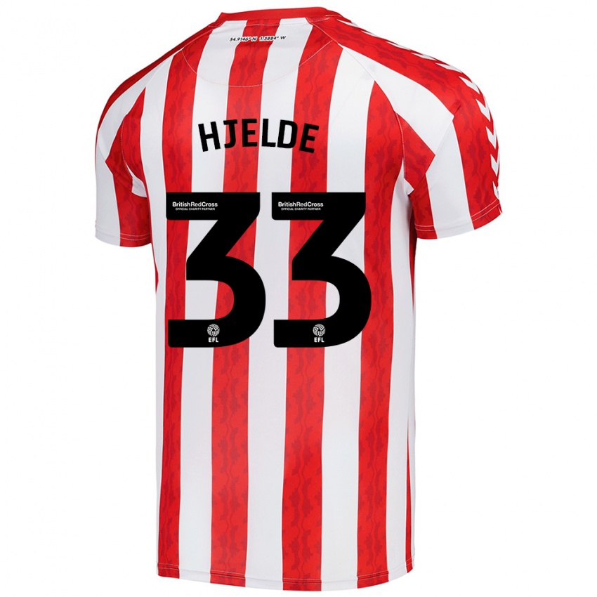 Kinderen Leo Fuhr Hjelde #33 Rood Wit Thuisshirt Thuistenue 2024/25 T-Shirt