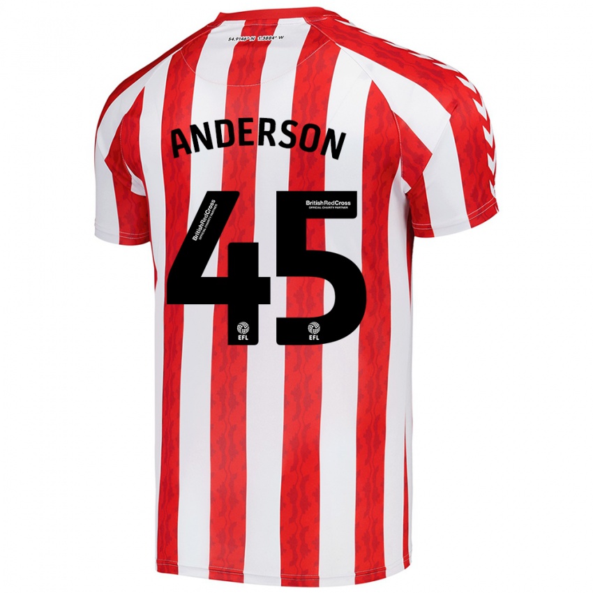 Kinderen Joe Anderson #45 Rood Wit Thuisshirt Thuistenue 2024/25 T-Shirt