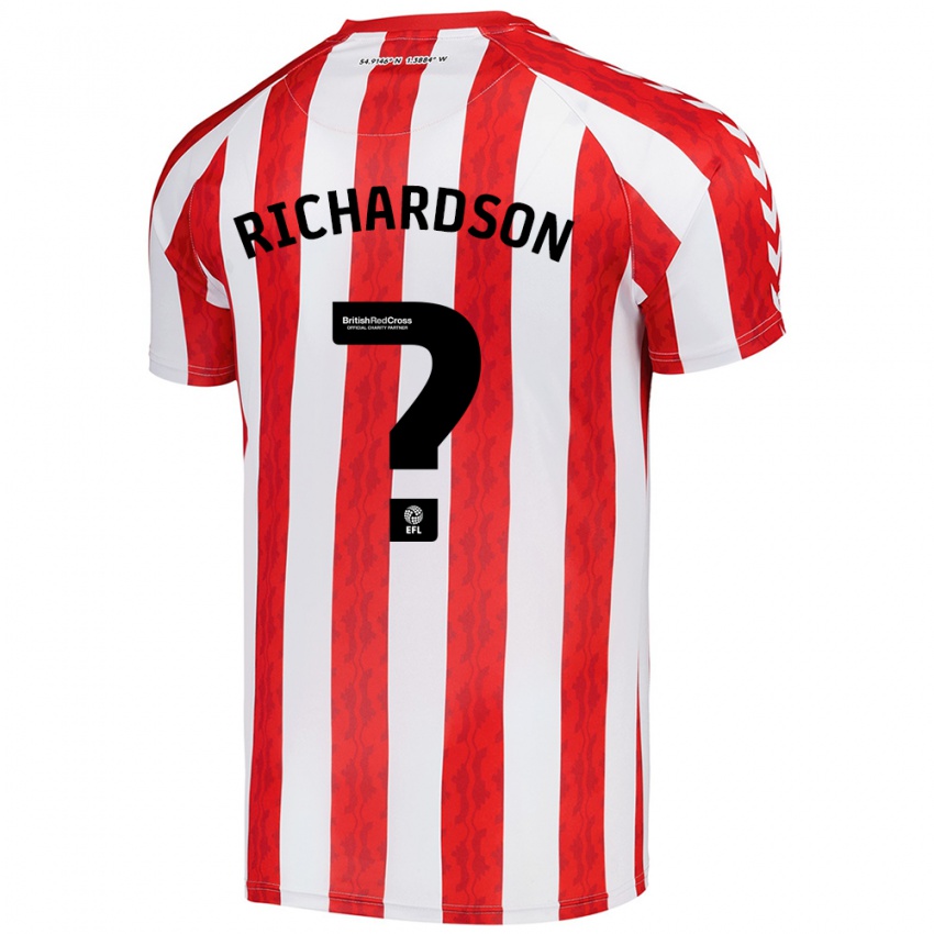 Kinderen Adam Richardson #0 Rood Wit Thuisshirt Thuistenue 2024/25 T-Shirt