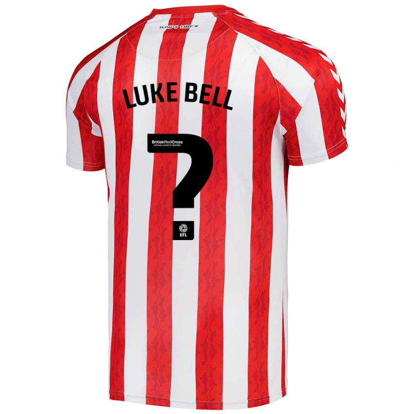 Kinderen Luke Bell #0 Rood Wit Thuisshirt Thuistenue 2024/25 T-Shirt