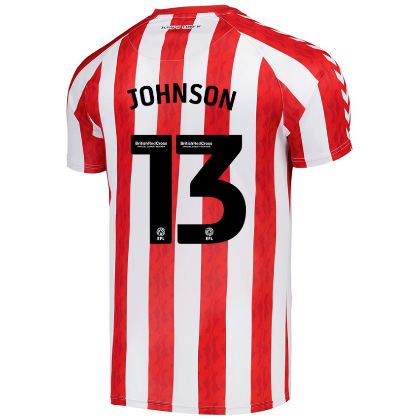 Kinderen Zak Johnson #13 Rood Wit Thuisshirt Thuistenue 2024/25 T-Shirt