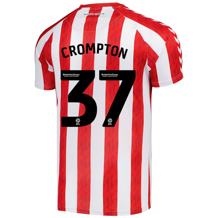 Kinderen Ben Crompton #37 Rood Wit Thuisshirt Thuistenue 2024/25 T-Shirt