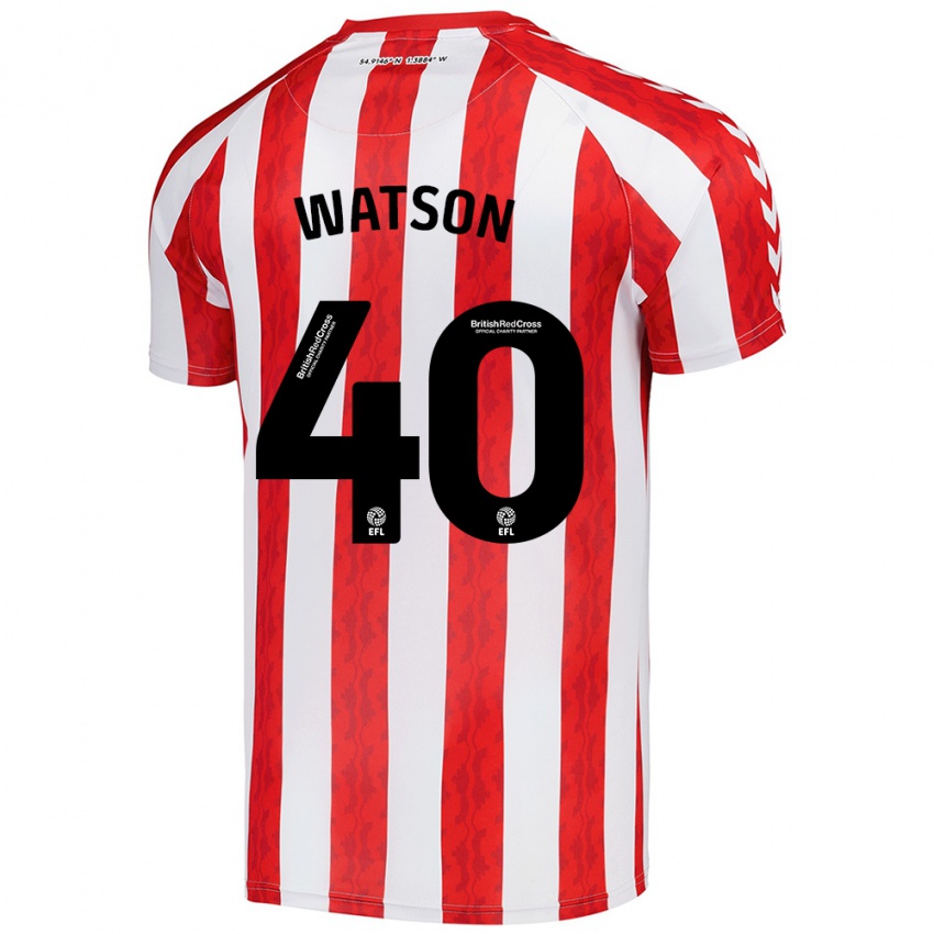 Kinderen Tom Watson #40 Rood Wit Thuisshirt Thuistenue 2024/25 T-Shirt