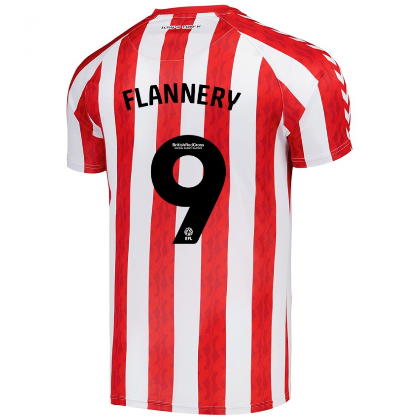 Kinderen Keira Flannery #9 Rood Wit Thuisshirt Thuistenue 2024/25 T-Shirt