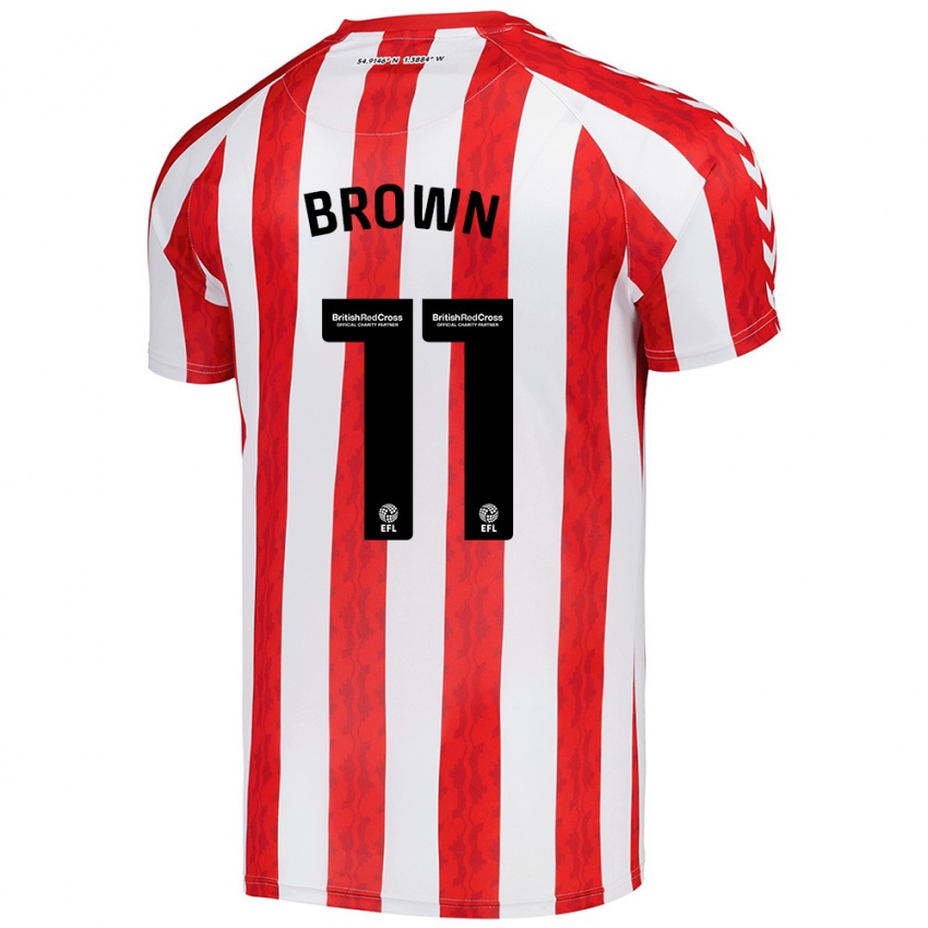 Kinderen Jessica Brown #11 Rood Wit Thuisshirt Thuistenue 2024/25 T-Shirt