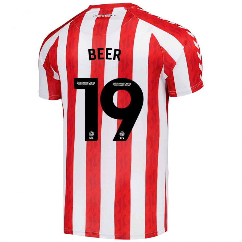 Kinderen Megan Beer #19 Rood Wit Thuisshirt Thuistenue 2024/25 T-Shirt