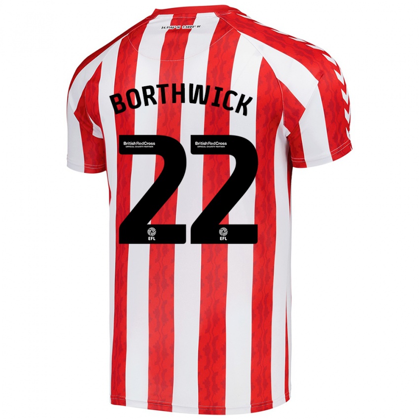 Kinderen Megan Borthwick #22 Rood Wit Thuisshirt Thuistenue 2024/25 T-Shirt