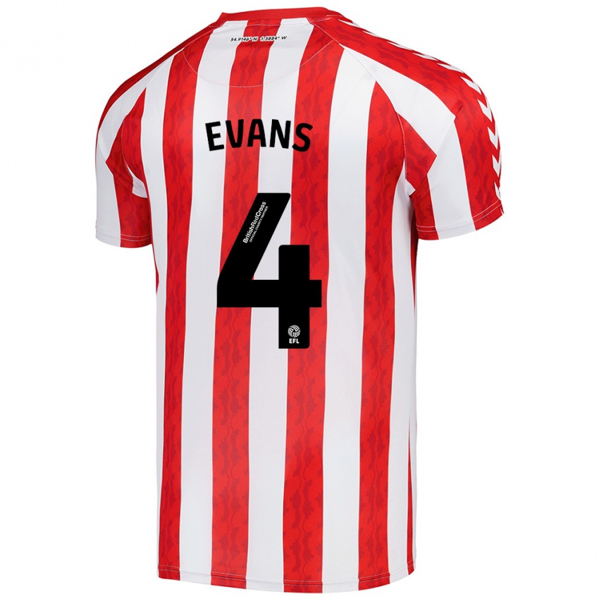 Kinderen Corry Evans #4 Rood Wit Thuisshirt Thuistenue 2024/25 T-Shirt