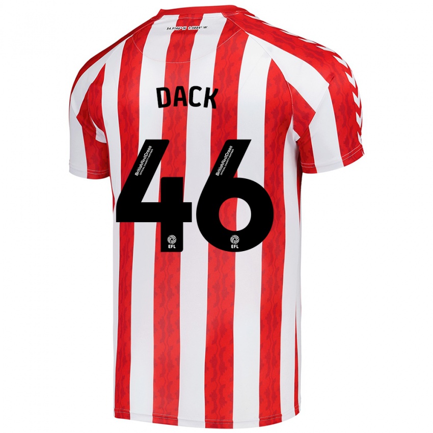 Kinderen Bradley Dack #46 Rood Wit Thuisshirt Thuistenue 2024/25 T-Shirt