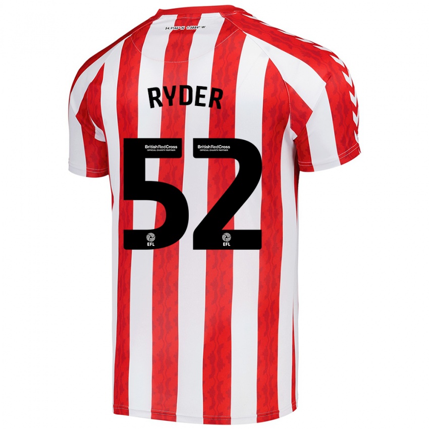 Kinderen Joe Ryder #52 Rood Wit Thuisshirt Thuistenue 2024/25 T-Shirt