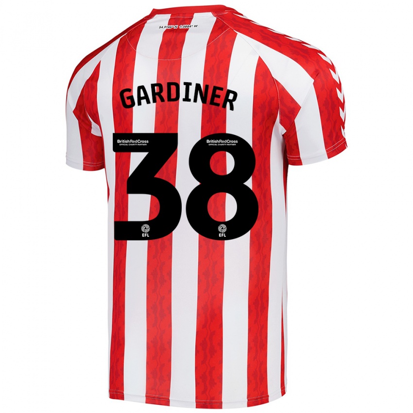 Kinderen Harry Gardiner #38 Rood Wit Thuisshirt Thuistenue 2024/25 T-Shirt