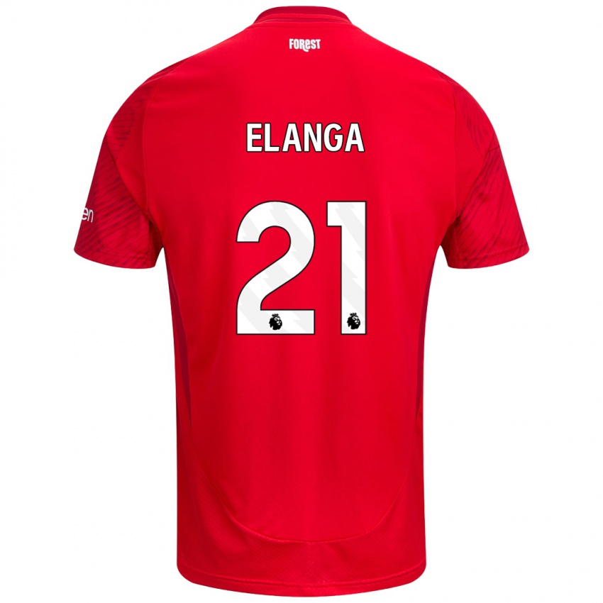 Kinderen Anthony Elanga #21 Rood Wit Thuisshirt Thuistenue 2024/25 T-Shirt