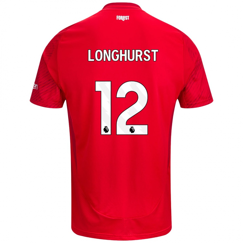 Kinderen Kate Longhurst #12 Rood Wit Thuisshirt Thuistenue 2024/25 T-Shirt