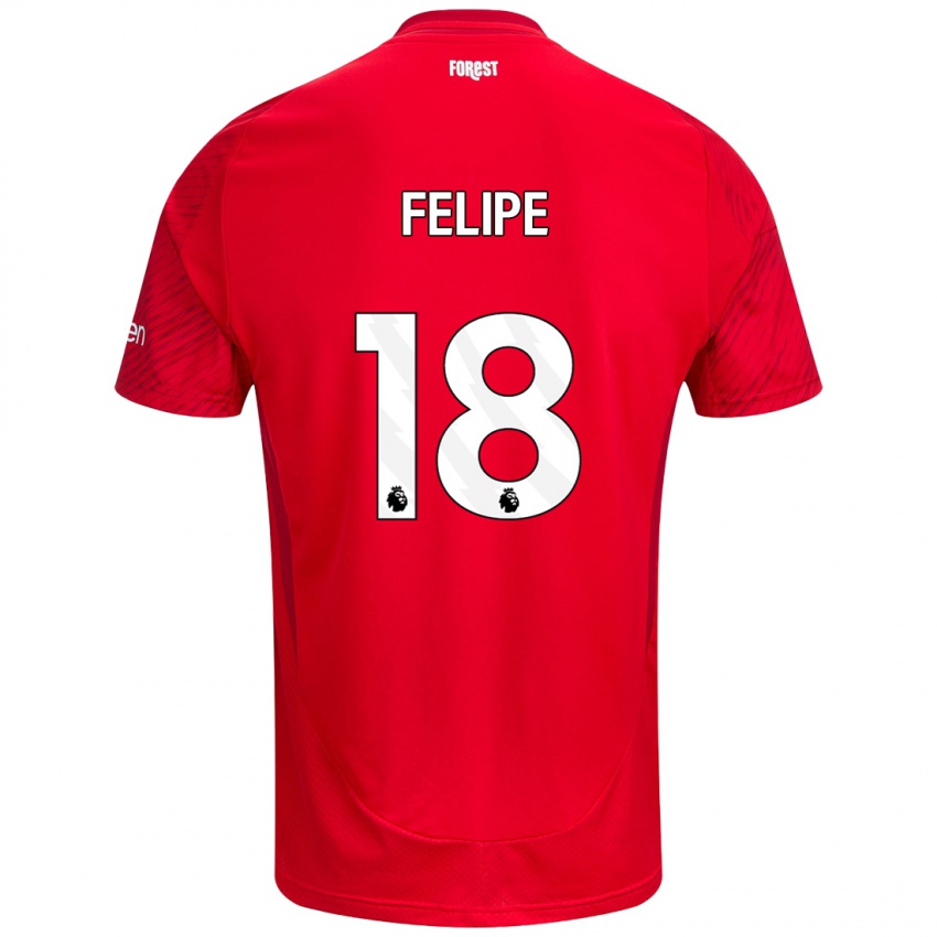 Kinderen Felipe #18 Rood Wit Thuisshirt Thuistenue 2024/25 T-Shirt