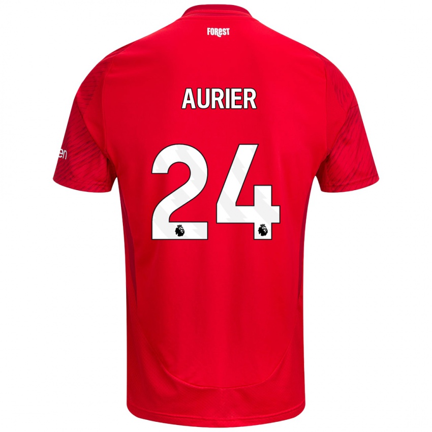 Kinderen Serge Aurier #24 Rood Wit Thuisshirt Thuistenue 2024/25 T-Shirt