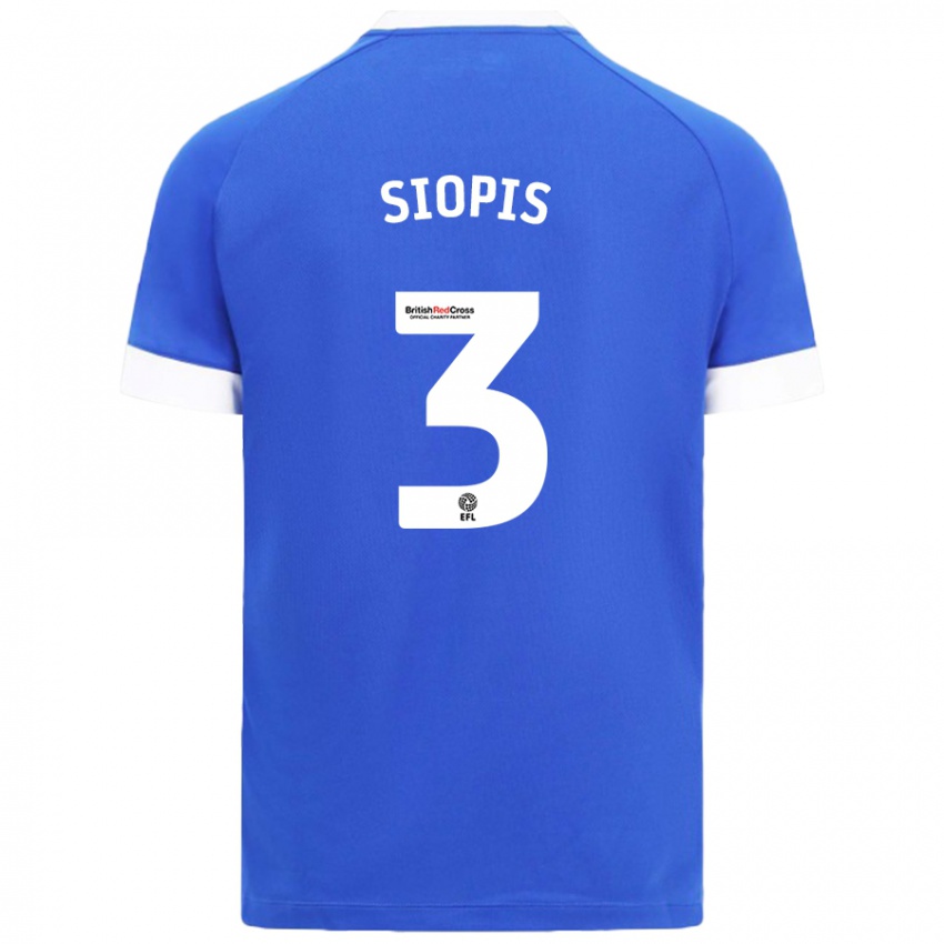 Kinderen Manolis Siopis #3 Hemelsblauw Thuisshirt Thuistenue 2024/25 T-Shirt