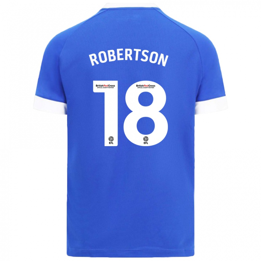 Kinderen Alex Robertson #18 Hemelsblauw Thuisshirt Thuistenue 2024/25 T-Shirt